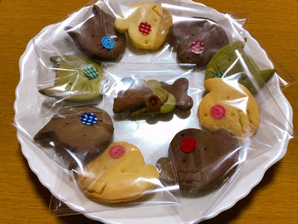 【犬猫クッキー】　バター&マーガリン　手作りクッキー　お菓子　3枚入りセット 6枚目の画像
