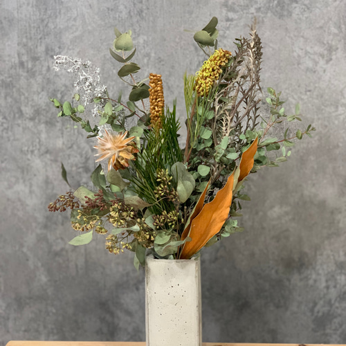 ドライフラワー セメント鉢 モルタル鉢 モルタル花器 モルタル雑貨