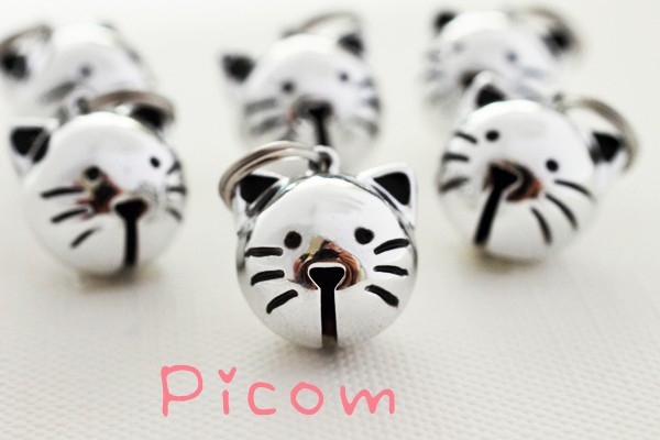 猫ねこ鈴シルバーPicom チャーム Picom 通販 1333544｜Creema