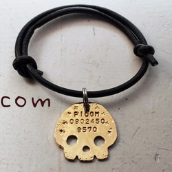 遺失卡★黃銅骷髏骷髏皮革錶帶型Picom 第4張的照片