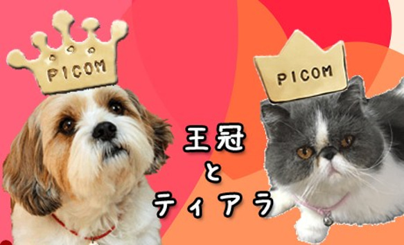 迷子札★金のティアラ真鍮二重カンタイプ★Picom★ 7枚目の画像