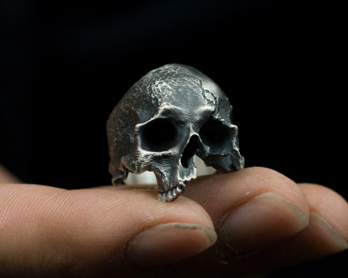 SILVER 925 スカルリング ハンドメイド1点 SILVER 925 スカルリング ハンドメイド1点 一点物☆シルバー