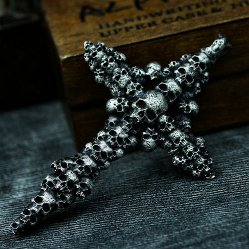 美品 廃盤 TIM CAMP スカルとハート クロスペンダント 37g スカルシルバークロスペンダント、ダークシルバークロスネックレス