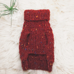 S♥犬✫猫用手編みセーター　 3枚目の画像