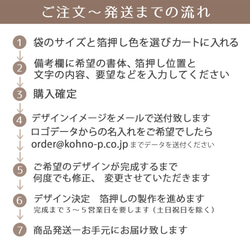 【名入れ 箔押し】オリジナル 平袋  （ L / LL / 大ぶり） 100枚　日本製　不織布　薄葉紙 10枚目の画像