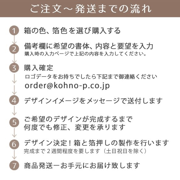 フルオーダー【 名入れ箔押し 】36色のギフトボックス M（綿・薄紙）50個　 92×72×28mm　受注制作 15枚目の画像