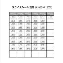 【税抜・税込 併記】選べるプライスシール　400枚セット（透明・白） 10×5mm 値段　価格 9枚目の画像