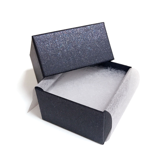 【3色】キラキラパール 貼り箱 ギフトボックスCB（薄紙・クッション綿）65×65×40mm 日本製 B251-B253 2枚目の画像