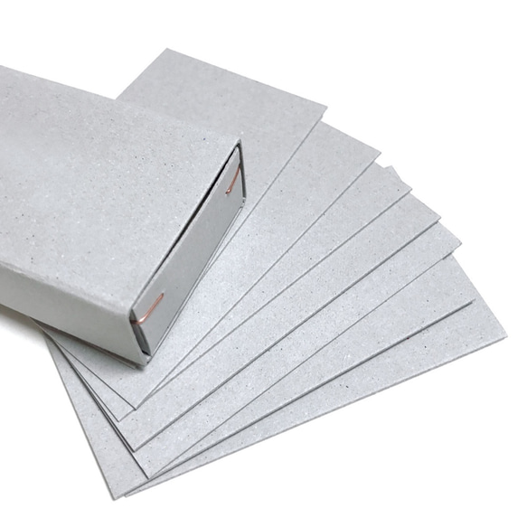 【角留め箱と同じ紙】再生紙の無地カード 55×91mm（50枚）名刺サイズ　日本製 A094 5枚目の画像