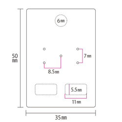 【30枚】台紙M ピアス イヤリング ノンホール用（パール紙 or マット紙）2way 日本製 D005.D038 5枚目の画像