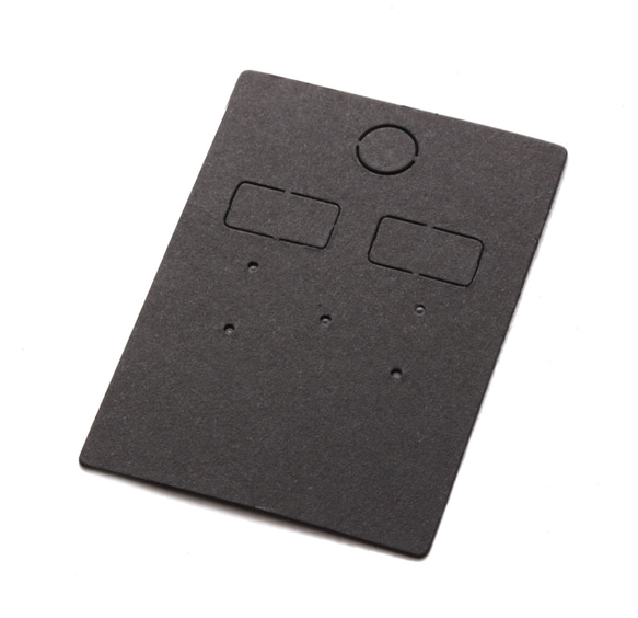 【30枚】M穴上台紙（黒）ピアス・イヤリング兼用　2way  3.5×5cm 揺れる　ブラック  ノンホール　D088 2枚目の画像