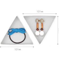 三角形の箱（ホワイト・グレー）93×107×21㎜　box 三角 ギフトボックス 箱 B028.029 2枚目の画像