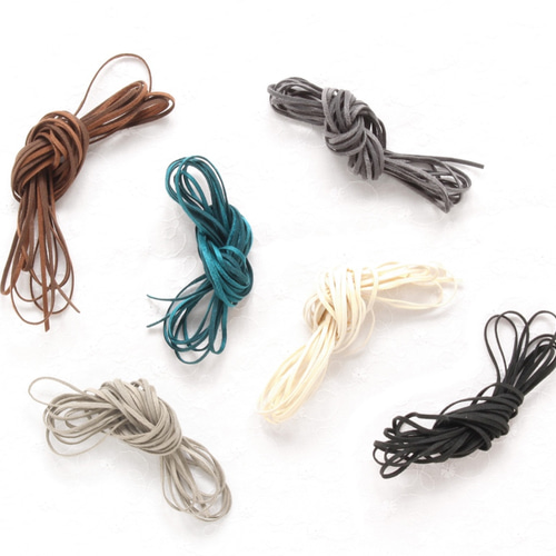 木馬リボン》スエードテープ 2㎜幅（3mカット）計21色 日本製 R009