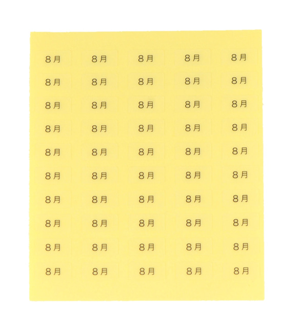 【台紙用シール　日本語・英語12ヶ月】600枚（透明地×黒文字）5×10㎜  誕生石 天然石 S132　S131 5枚目の画像