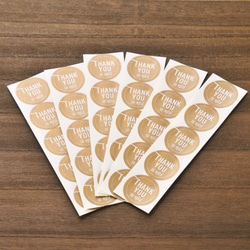 【30片】和紙のシール 円形（シャンパンゴールド）30㎜ サンキュー フォーユー ハンドメイド G054-056 4枚目の画像