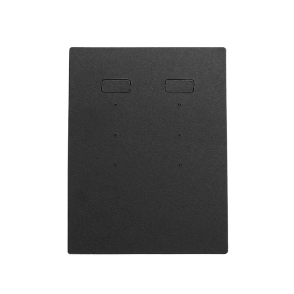 【30枚】台紙 LL穴上(黒) ピアス・イヤリング兼用　2way  6.7×9cm  ノンホール D116 4枚目の画像