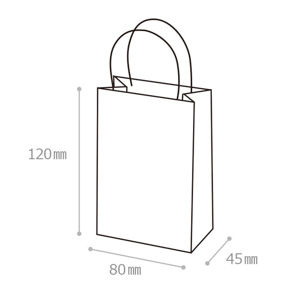 【名入れ箔押し】オリジナル ギフトバッグ（S）120×80×45㎜ 50枚 日本製 手提げ袋 B01 3枚目の画像