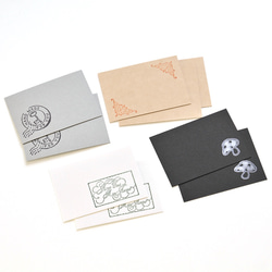 台紙と同じ紙のカード 無地 100枚　47×67mm（パール・マット・クラフト・グレー・ブラック）名刺 2枚目の画像