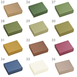 【10個】36色のギフトボックス（7wayスポンジ入）92×72×28mm 日本製 小箱　B128-B163 6枚目の画像
