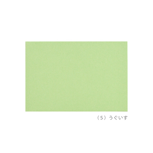 グリーンのカード 47×67mm（50枚）緑 名刺 ショップカード 台紙 ミント