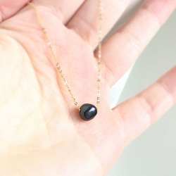 [K14GF]小淡水黑罌粟珍珠項鍊 第5張的照片