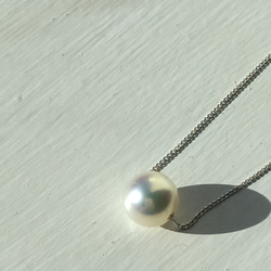 【銀色】淡水珍珠項鍊1條 第2張的照片