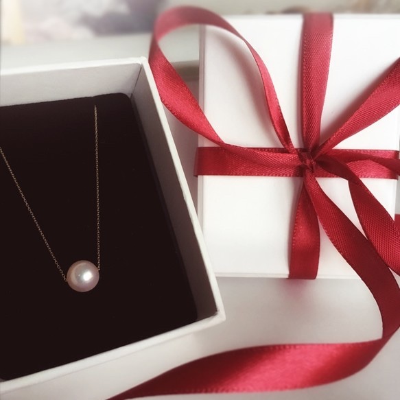 【K10金】あこや真珠とK18金スター彫刻ゴールドボールネックレス