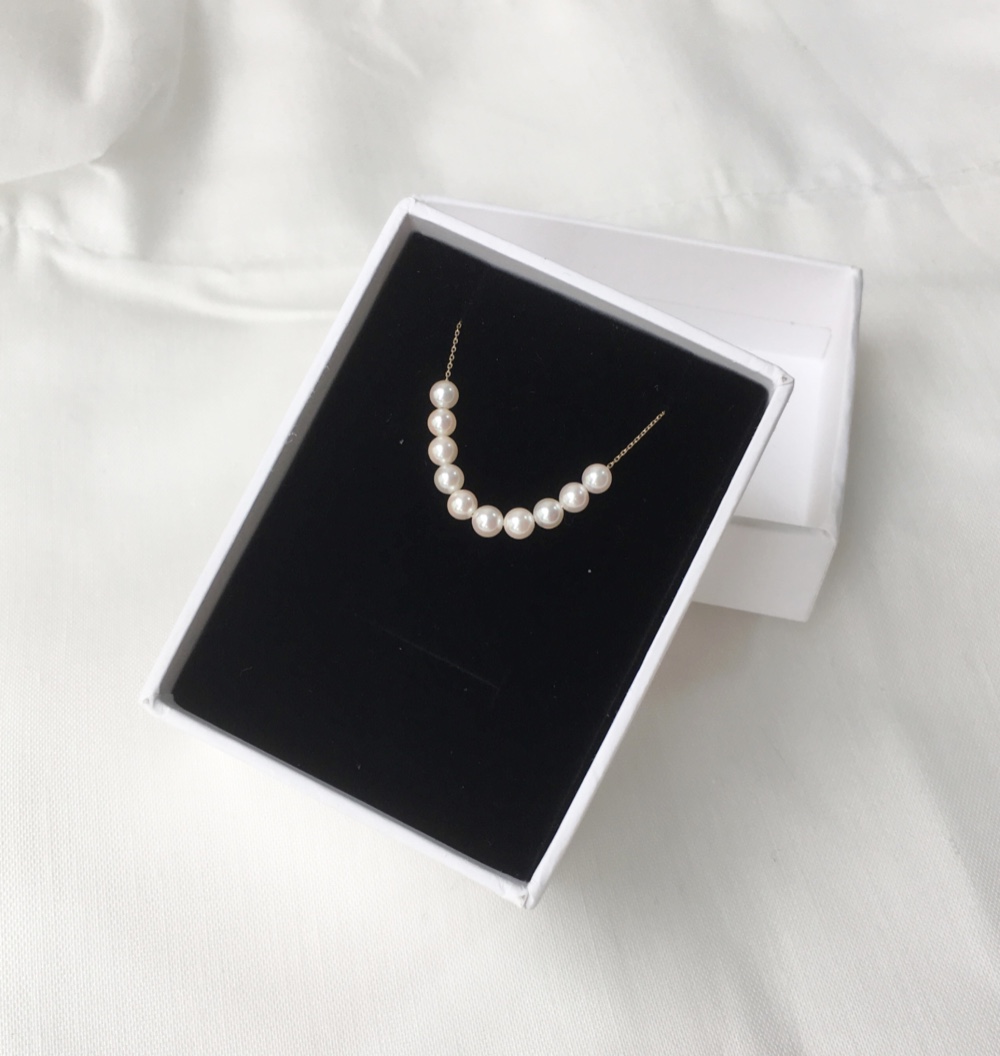 【K10YG】希少なトップクラスパール*TEN粒* スルーネックレス