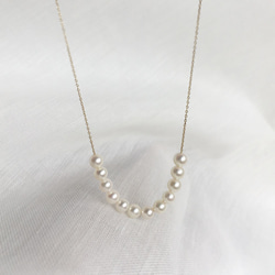 [K10YG] 頂級小珍珠*二十粒*項鍊 第2張的照片