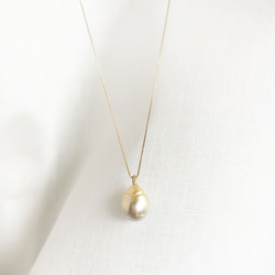 【SALE！】【K10YG】South Sea Pearl Necklace 3枚目の画像