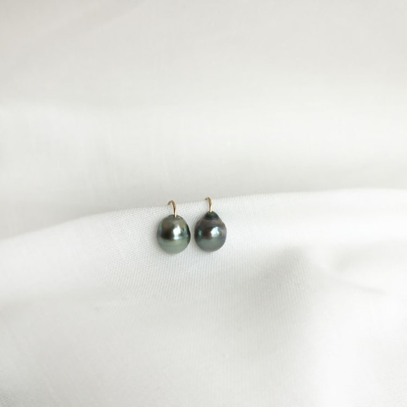 【K14GF】Tahitian Baroque Pearls Earring 3枚目の画像