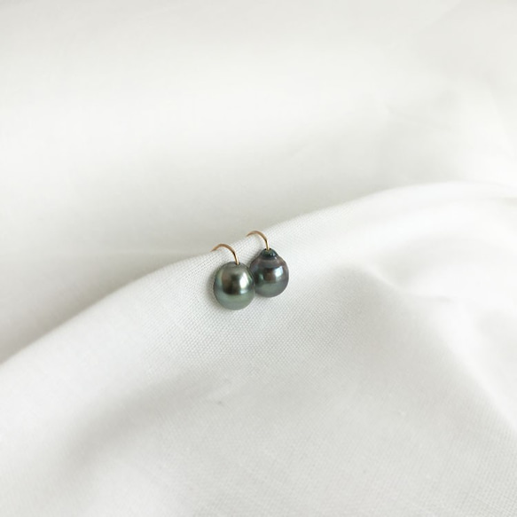 【K14GF】Tahitian Baroque Pearls Earring 4枚目の画像