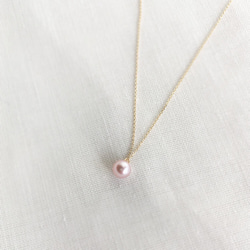 頂級粉紅色珍珠項鍊 第2張的照片