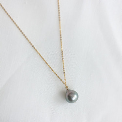 【K14GF／Silver】Tahitian Baroque Pearls Necklace 2枚目の画像