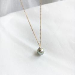 [K14GF /銀]大溪地巴洛克式珍珠項鍊 第1張的照片