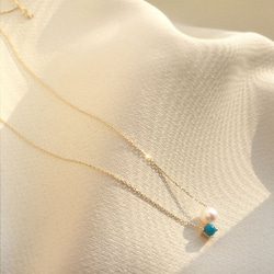 1月の誕生石〜レッドガーネットとあこやパールのスルーネックレス