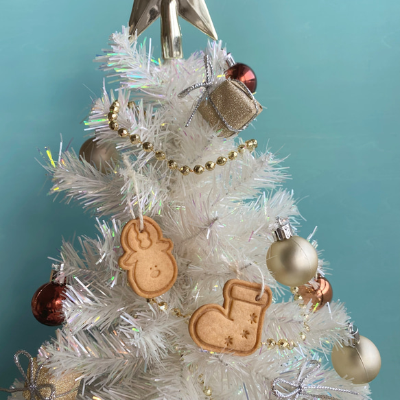 [聖誕節]&lt;3件選&gt;迷你餅乾模具/可愛/禮物/禮物/手工/馴鹿/樹/聖誕老人/餅乾 第4張的照片