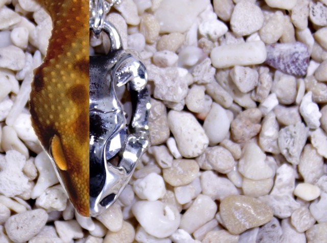 レオパードゲッコー／ヒョウモントカゲモドキ ペンダントネックレス