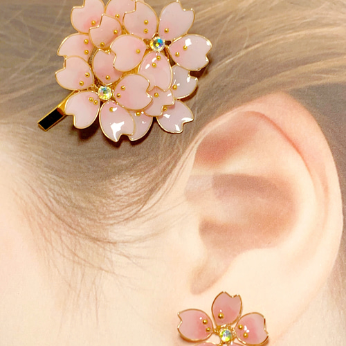 ひまういさくらフラワーハンドメイドレジンヘアゴムポニーフック32 0_e4eb861f1a1d0357b6b6bff8a255