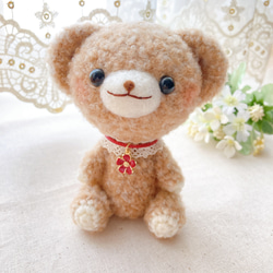 * vintage bear ❀ ココア色 かわいい まるいお顔のクマさん sold※ 作家様作品 Mrs.Robin 優しいクマさん(キャラメル) | Bells Room
