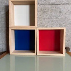 メープル素材のキューブ型壁掛けボックス　p.box BX-1 3枚目の画像
