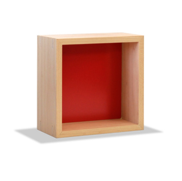 メープル素材のキューブ型壁掛けボックス　p.box BX-1 2枚目の画像
