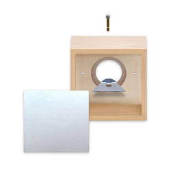 メープル素材のキューブ型壁掛けボックス　p.box BX-1 6枚目の画像