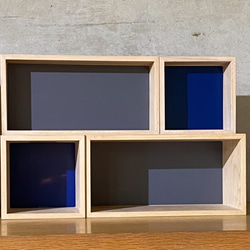 メープル素材のキューブ型壁掛けボックス　p.box BX-1 8枚目の画像