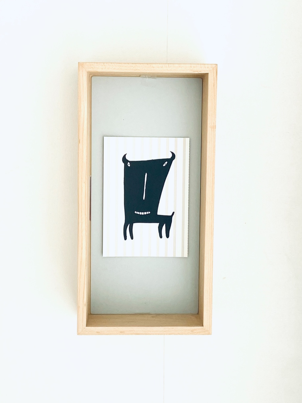 メープル素材のキューブ型壁掛けボックス　p.box BX-３