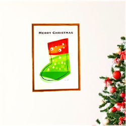 【クリスマス】クリスマス！クリスマス！なクリスマスブーツ＊インテリア＊アートポスター 2枚目の画像