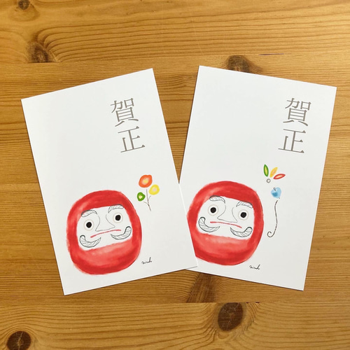 年賀だるま5円 満月消 63枚 だるま5号・縁起物 / 京都の人形・こけし