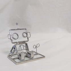 ガラスのロボット　マハロボット「ひと休み」　小さい方 gm-027 2枚目の画像