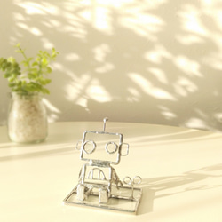 ガラスのロボット　マハロボット「ひと休み」　小さい方 gm-027 3枚目の画像