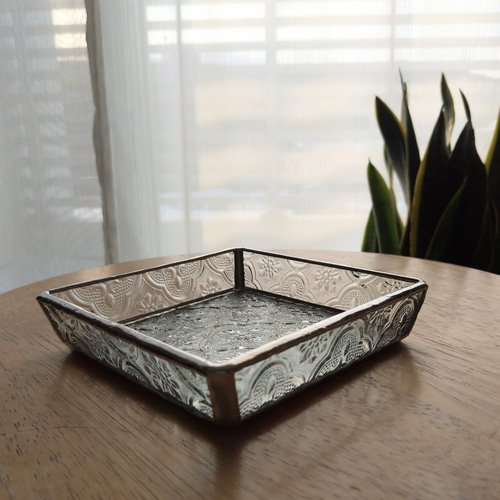 ステンドグラス トレイ フローラ gm-32 フリーボックス・小物入れ